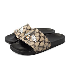 Load image into Gallery viewer, Men Summer Slippers Outdoor Slides Embrider Beach Sandals Flip Flop Slip On Fashion Slippers Flat Heel Casual Flat Slide Sandals