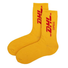 Load image into Gallery viewer, Hip Hop Summer Express Tide Brand Socks Male and female Harajuku Couple Student Letters Yellow Fashion Wild tube socks