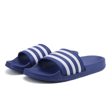 Load image into Gallery viewer, 2018 New Summer Beach Slippers Men Women Fashion Stripe Flat Bath Home Slipers Male Shoes Summer Sandals Indoor Slippers Men