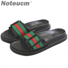 Load image into Gallery viewer, summer fashion female femme red green pink tong slider dame huose beach outside slippers flat pool shoe slide with for women tap