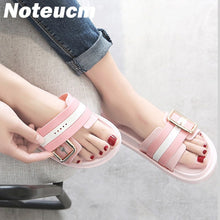 Load image into Gallery viewer, summer fashion female femme red green pink tong slider dame huose beach outside slippers flat pool shoe slide with for women tap