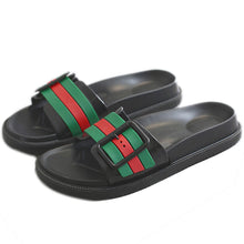 Load image into Gallery viewer, summer fashion female femme red green pink tong slider dame huose beach outside slippers flat pool shoe slide with for women tap