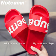 Load image into Gallery viewer, Size 43 44 summer green red female femme tong slider Cartoon dame huose Bedroom beach outside slipper flat pool shoe slide women