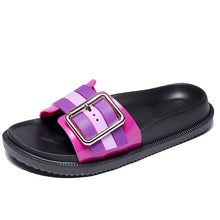 Load image into Gallery viewer, summer fashion female femme red green pink tong slider dame huose beach outside slippers flat pool shoe slide with for women tap