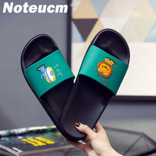 Load image into Gallery viewer, Size 43 44 summer green red female femme tong slider Cartoon dame huose Bedroom beach outside slipper flat pool shoe slide women