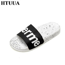 Load image into Gallery viewer, HTUUA 2018 New Couple Bathroom Slippers Women Men Unisex Fashion Brand Outdoors Indoor Home Slippers Non-slip Floor Slides SX755