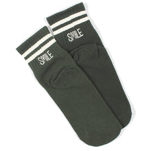 Load image into Gallery viewer, 5 Colors.Women's Unisex Embroidery Letter SMILE Stripes Skateboard Socks.Cotton Harajuku Socks Sox Couple Ankle Sock Meias