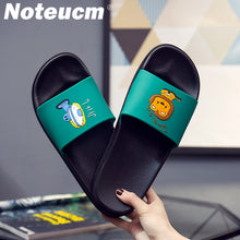 Load image into Gallery viewer, Size 43 44 summer green red female femme tong slider Cartoon dame huose Bedroom beach outside slipper flat pool shoe slide women