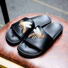Load image into Gallery viewer, Men Summer Slippers Outdoor Slides Embrider Beach Sandals Flip Flop Slip On Fashion Slippers Flat Heel Casual Flat Slide Sandals
